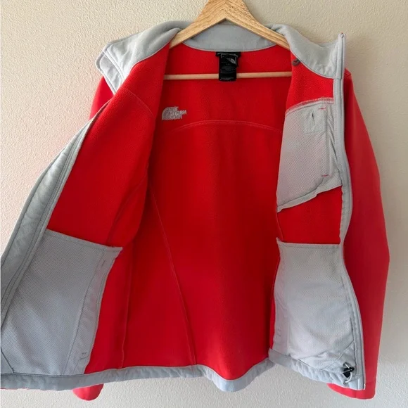 The North Face Soft Shell Coral Pink Apex Bionic Fleece Lined Jacket Size L - Picture 9 of 9